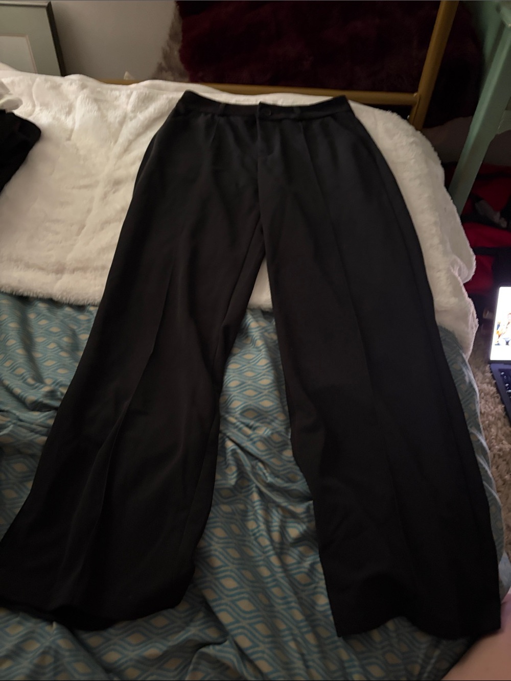 SHEIN Black Straight Leg Dress Pants